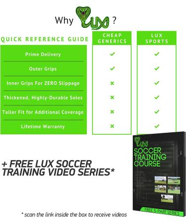 LUX Anti-Slip Soccer Socks - Non-Slip Sports Grip Pads - Black - Buy Online on GoSupps.com