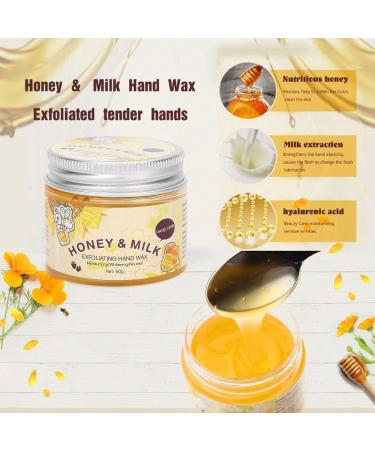 2pcs 50g Hand Wax Mask - Moisturizing Whitening & Nourishing Peeling Wax | Honey Milk Formula for Soft Hands - Buy Online on GoSupps.com