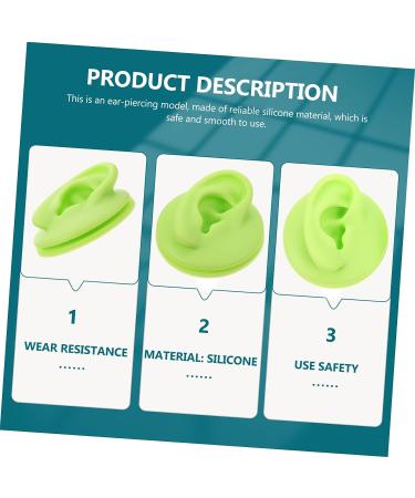 Healeved 2pcs Colored Earring Molds Teaching Aid - Green 3D Human Ear Model - Buy Online on GoSupps.com