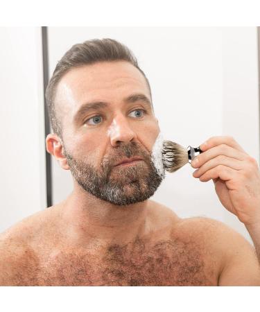 Grutti Razor Brush - Premium Soft Roof Hair Shaving Brush | Black Resin & Metal Handle | Ideal for Wet Shaving & Gift for Gentlemen - Buy Online on GoSupps.com