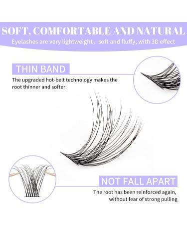 D Curl Cluster Lashes 0.07mm 12-16mm C4+ZW Mixed DIY Lash Extensions | Reusable Soft Wispy Individual Clusters | RR-12-16mm Classic/Mega-0.07D - Buy Online on GoSupps.com