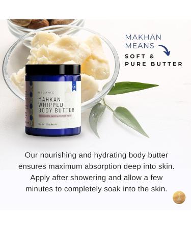 Organic Mahkan Whipped Body Butter 8 oz Jar | Airy & Nourishing Formula | Essential Oil Scents & Unscented Option | Non-Greasy Deeply Hydrating Organic & Natural Ingredients Honeysuckle Jasmine Orchid Neroli 8 Ounce (P  - Buy Online on GoSupps.com