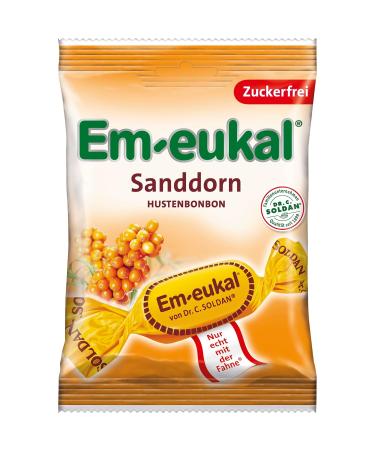 Buy Em-eukal Sea Buckthorn Cough Drops - Sugar-Free Lactose-Free with Vitamin C - 20x75g | International Shipping Available - Buy Online on GoSupps.com
