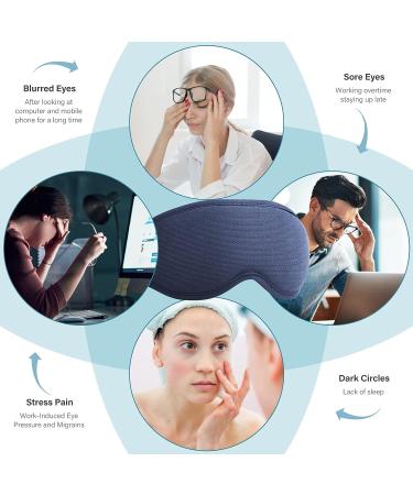Heated Massage Eye Mask with 3 Vibration Modes | USB Heating, 3D Contoured Sleep Mask for Dry Eyes | Men Women | Timer & Hot Compress for MGD Relief - Buy Online on GoSupps.com