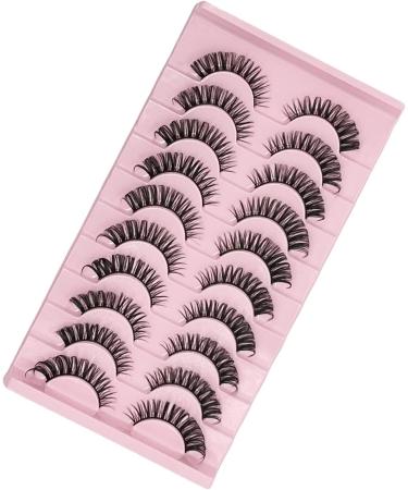 CNMTCCO 10 Pairs Russian Strip False Eyelashes - Natural Fluffy Wispy D Curly Faux Mink Lashes - Reusable Fake Lashes for Fashionable Eyes - Buy Online on GoSupps.com