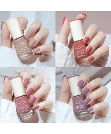 Nail Polish Sets Quick Dry Nail Polish Nail Varnish 4PC Pink Nail Varnish Set Long Lasting Nude Pink Red Purple Nail Polish Non-Toxic Water Based Nail Varnish No Need Cure Pink Purple - Buy Online on GoSupps.com