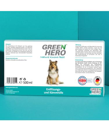 Green Hero DEFAGING & KOMMATION AGAU 500ML | Premium Fur Care Spray for Dogs & Cats | De-Filter & Degradation Solution - Buy Online on GoSupps.com