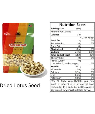 DOL Natural Dried Lotus Seeds Packed In USA  16 Ounce 1 Pound (Pack of 1) - Buy Online on GoSupps.com