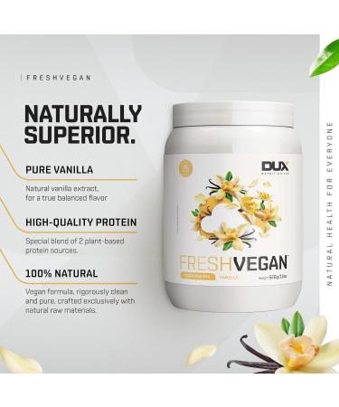 DUX Nutrition Fresh Vegan Vanilla Protein - 20g Protein/Serving Amino Acids 100% Vegan Pre & Post-Workout - 18.3oz - Buy Online on GoSupps.com