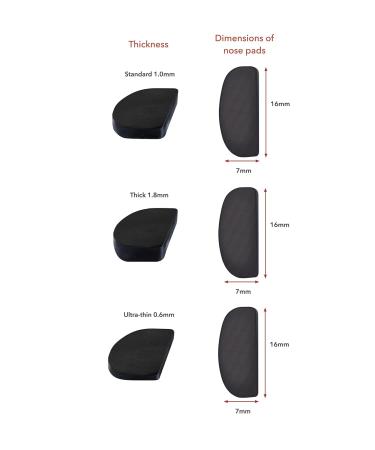 SETEX Gecko Grip Anti-Slip Nose Pads for Glasses - 5 Pairs of Self-Adhesive Ultra-High Grip Black Pads - Buy Online on GoSupps.com