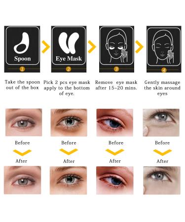 24K Gold Under Eye Patches - Collagen Eye Mask for Dark Circles, Puffiness & Wrinkles - 60pcs - Buy Online on GoSupps.com