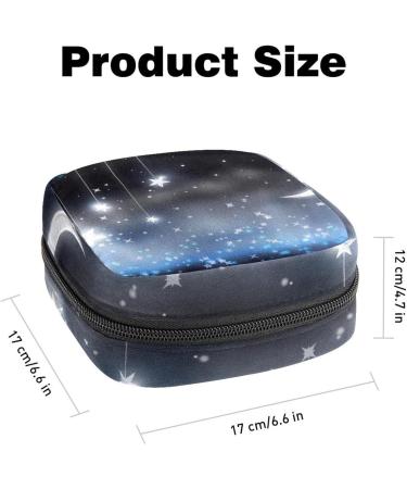 Menstrual Pad Bag with Zipper | Stylish Tampon Pouch for Women & Girls (Stars) - Best Travel Accessory - Buy Online on GoSupps.com