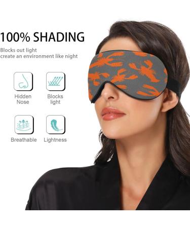 Light Blocking Crayfish Pattern Sleep Mask - Soft & Adjustable Eye Cover for Men & Women | Perfect for Travel Naps & Work - Buy Online on GoSupps.com