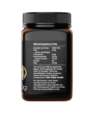 Watson & Son Manuka Honey MGO 600+ 500g | Premium New Zealand Honey for International Shipping - Buy Online on GoSupps.com