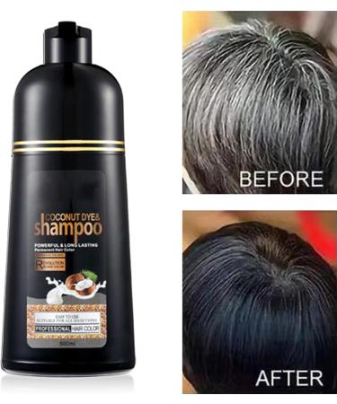  Generisch Coconut shampoo for black hair - Black plant-based hair coloring shampoo - Coconut oil - Fast coloring - Long-lasting color shampoo - Buy Online on GoSupps.com