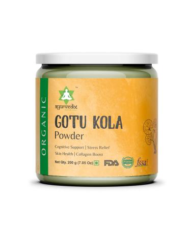 Organic Gotu Kola Powder - Herbal Supplements Boosts Immunity & Sup0ports Digestion | Non-GMO & Gluten-Free - Centella Asiatica - Mandupakarni Powder and Brahmi - 7.05 Oz / 200g 7.05 Ounce (Pack of 1)