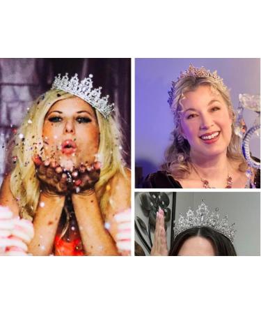 Womens Girls Imitation Crystal Glitter Rhinestone Headband Ladies Alloy Jewelry Wedding Bride Crown Hairband silvery - Buy Online on GoSupps.com