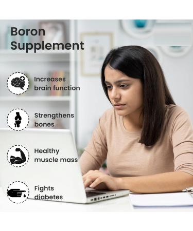 Boron Supplements (3 mg) For Women - Better Muscle Coordination & Maintains Estrogen Levels- 60 Capsules - Buy Online on GoSupps.com
