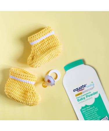 Pure Cornstarch Baby Powder Bundle - 2x 22oz Canisters with Aloe Vera & Vitamin E, Compressed Facial Sponge - Buy Online on GoSupps.com