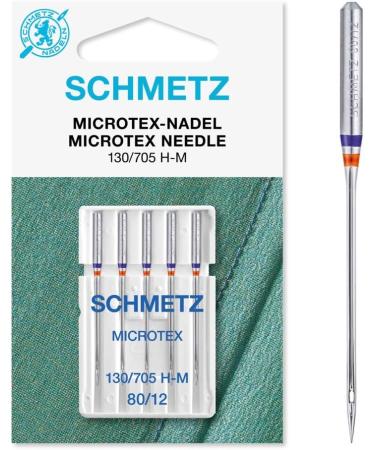 Schmetz Microtex Sharp Sewing Machine Needles 80/12 - Pack of 25 - Buy Online on GoSupps.com