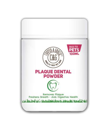 C&G Pets | Plaque Dental Powder 100ML | Plant Based Antibacterial Dog Mouthwash Plaque Off | Natural Ingredients Dog Plaque Remover | Ideal for Dog Dental Care Plaque Off Dogs Plaque Off