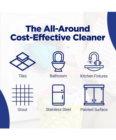 Super Concentrated Commercial Bathroom & Grout Cleaner - Watermelon Scent 32 fl oz Yields up to 8 Gallons - Tough on Stains & Grime Ideal for Kitchen & Tile - Buy Online on GoSupps.com