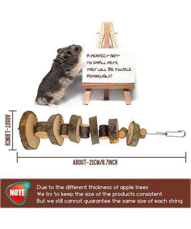 Organic Apple Wood Myive K Toy Tools - 3-Piece Small Animal Snack Toys for Rabbits Guinea Pigs Hamsters & Chinchillas | Natural Teeth Grinders - Buy Online on GoSupps.com