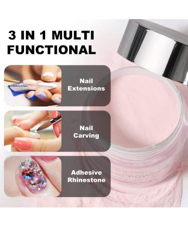 Major Diji 60g Pink Acrylic Nail Powder - Professional 3D Nail Extension & Carving for Long-Lasting Manicures | Ideal Beauty Gift - Buy Online on GoSupps.com