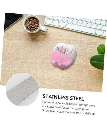 DOITOOL Fingernail Trimmer Tools Nail Kit Nail Trimming Kit Fingernail File Stainless Steel The Mirror Nail Kits Nail Clipper Kit 8 in 1 Nail File Manicure Pink Nail medium Pink - Buy Online on GoSupps.com