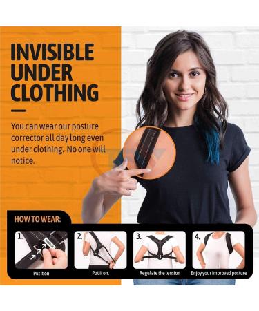 Back Posture Corrector for Women & Men - Comfortable Clavicle Support Brace for Pain Relief & Posture Alignment - Discreet Figure 8 Design - Buy Online on GoSupps.com