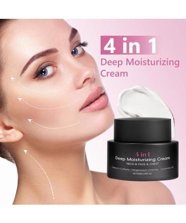 4-in-1 Deep Moisturizing Cream with Retinol & Ceramides - Anti-Aging Face Neck & Chest Cream - Firming Wrinkle Reduction for All Skin Types - Buy Online on GoSupps.com