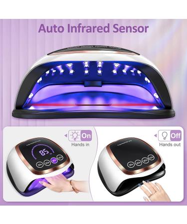 UV LED Nail Lamp - Professional Gel Polish Light with Auto Sensor and LCD Touch Screen - Buy Online on GoSupps.com