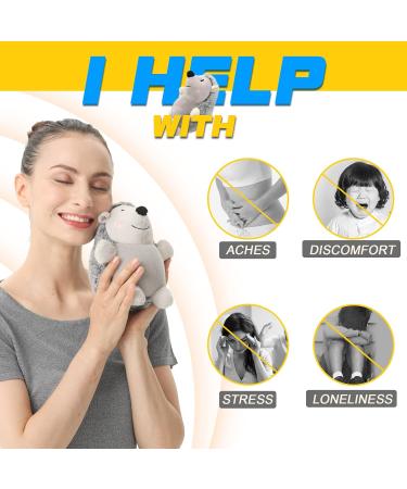 Grey Microwavable Weighted Stuffed Animal Heating Pad - Heatable & Unscented - Buy Online on GoSupps.com