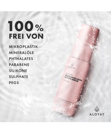  ALOYAY Multi Active Hyaluron Serum for Women Hyaluron serum for extra hydration 100% vegan and cruelty-free made in Germany (50 ml) - Buy Online on GoSupps.com