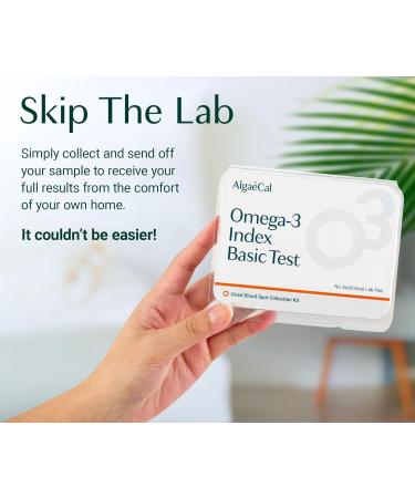 ALGAECAL Triple Power: 1200mg EPA & DHA Omega-3s Fish Oil Supplement Supporting Brain Heart Skin & Bones and Omega-3 Home Test Kit: Easy at-Home Testing with Pre-Paid Return Envelope - Buy Online on GoSupps.com