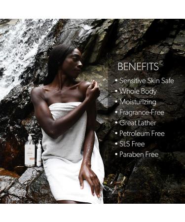 Waxelene Hand Wash - Free & Clear 16oz for Sensitive Skin | Eczema Psoriasis Relief | Biodegradable Reef Safe - Buy Online on GoSupps.com