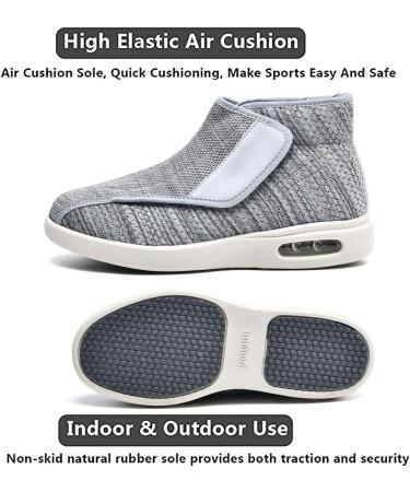 JITUUE Men's Memory Foam Diabetic High-Top Wide Walking Shoes - Grey, Size 13 - Buy Online on GoSupps.com
