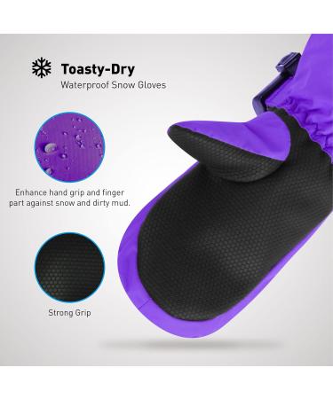 Buy Has Professor Ski Gloves for Kids - Waterproof Winter Mittens for Boys & Girls (Ages 2-4) - Violet Color - Buy Online on GoSupps.com