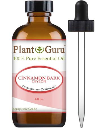 Cinnamon Bark Ceylon Essential Oil - Cinnamomum Zeylanicum - 4 oz 100% Pure Undiluted Therapeutic Grade.