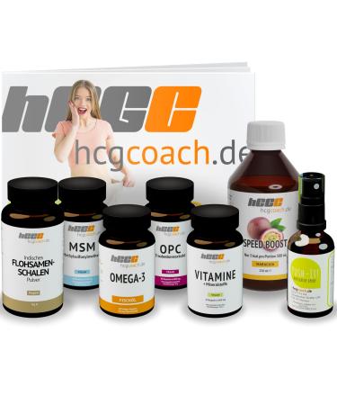 HCGC The original basic package with push-it |With original Speedboost sugar -free syrup |30 days of nutritional supplements |21 days of metabolic cure + 9 days for free |Brochure with instructions |(Maracuja)