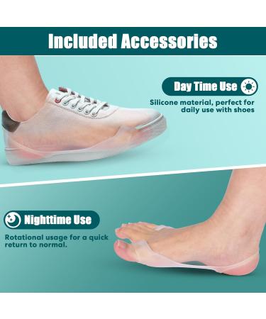 Upgraded Bunion Corrector for Men & Women | Orthopedic Foot Splint & Non-Slip Separator for Bunion Relief - Adjustable White Design (1PCS - Buy Online on GoSupps.com