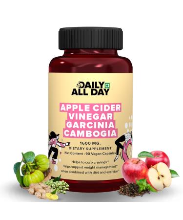 Apple Cider Vinegar Garcinia Cambogia Extract Green Coffee Fenugreek Green Tea Ginger Triphala Wellness Support Supplement for Women & Men Herbal ACV+_90_Pack1