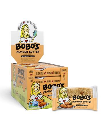Buy Bobo's Almond Butter Oat Bars - Gluten Free, Vegan, 12 Pack | Healthy On-The-Go Snack - Buy Online on GoSupps.com