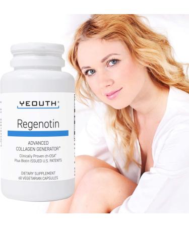 Yeouth Regenotin Collagen Generator - 60 Veggie Capsules for Youthful Skin - Buy Online on GoSupps.com