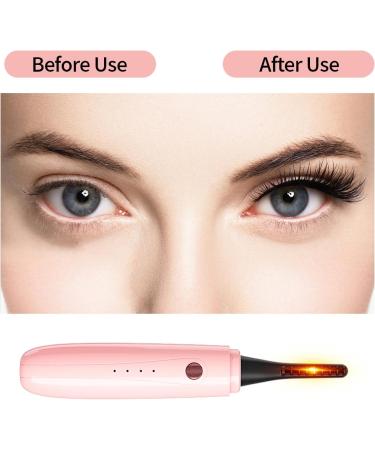 Buy Heated Eyelash Curler - Fast Heating USB Rechargeable Double-Sided & 3 Temp Settings - Pink | Shop Internationally - Buy Online on GoSupps.com