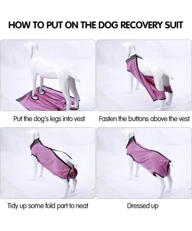 Heywean Dog Recovery Suit XXL - Post-Op Castration Wound Protection & Medical Shirt | Pink Dog Surgery Bodysuit for Pet Comfort - Buy Online on GoSupps.com