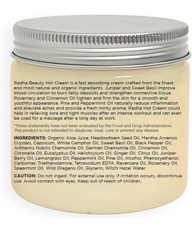 Radha Beauty Hot Cream - 100% Natural Thermogenic Sweat Enhancer for Deep Tissue Muscle Relaxation - Men and Women - Buy Online on GoSupps.com