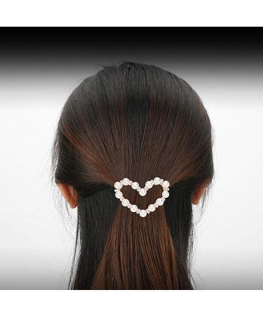 Heart-Shaped Pearl Hair Clip for Women - Fashionable Elegant Hair Accessories for Ladies - Buy Online on GoSupps.com