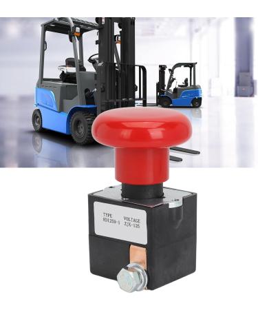 Emergency Push Button Switch Reliable Easy Operation 0.7 to 1.1Ue Emergency Stop Switch Stable Rapid Response for Electric Stacker Forklift Pallet Car (125A) - Buy Online on GoSupps.com