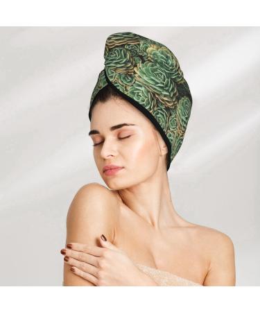 Succulent Hair Towel Wrap | Quick-Drying Towel Turban for Effortless Hair Drying - Buy Online on GoSupps.com